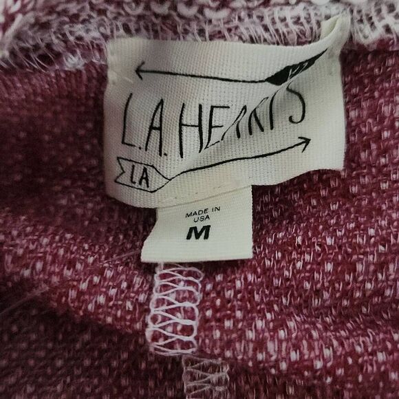 LA Hearts Women's Size Medium Wine Cream Open Front Kimono Cardigan - Picture 2 of 7